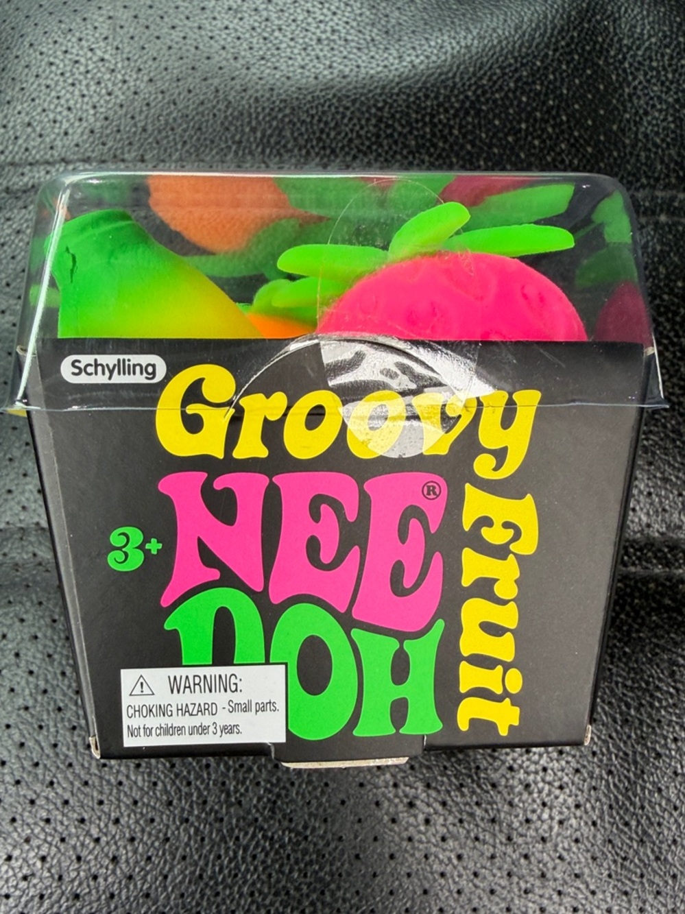 New Schylling Groovy NeeDoh Fruit Stress Toy - Green, Yellow, Orange & Pink